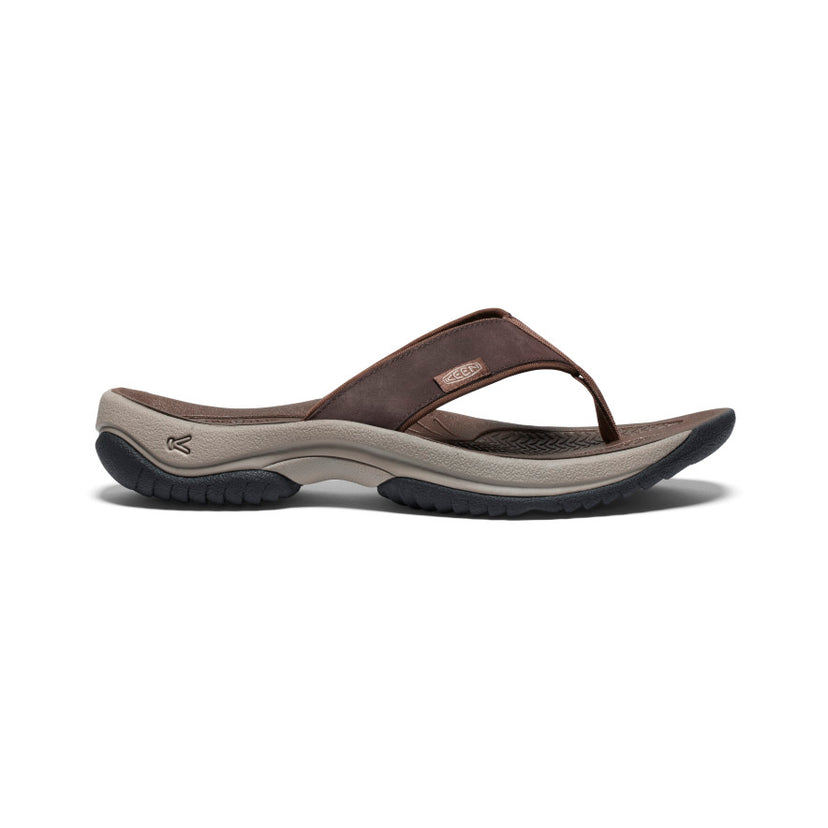 Kona Leather Flip-Flop Pour Homme  |  Java/Foncé Terre