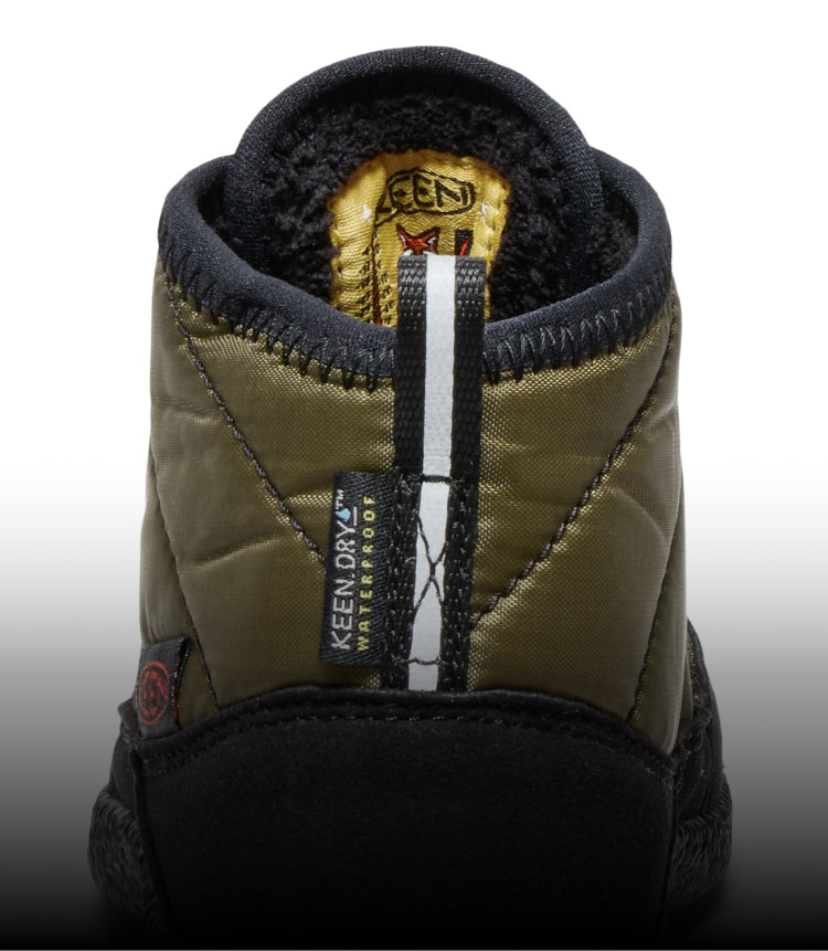 Little Kids' Howser II Waterproof Chukka | Dark Olive/Gold Flame