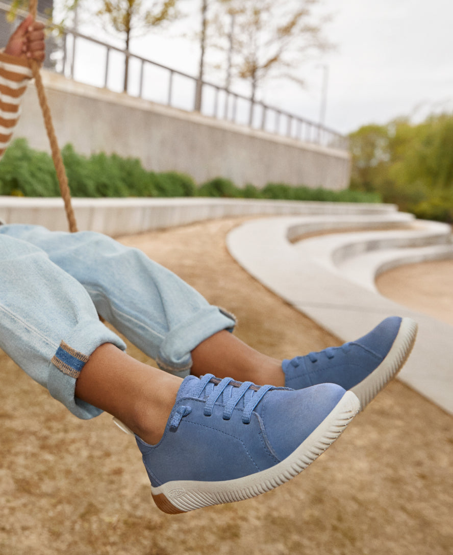 Big Kids' KNX Leather Sneaker | Martini Olive/Evening Primrose