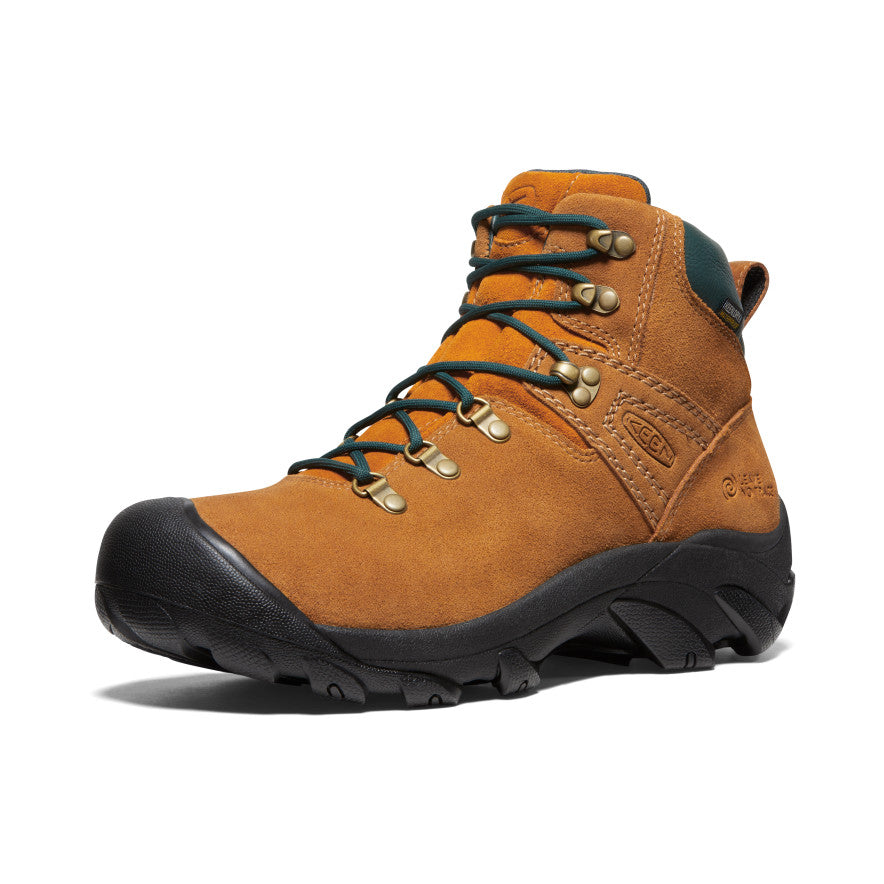 Men's Pyrenees Brown Leather Hiking Boot KEEN Maple/Marmalade