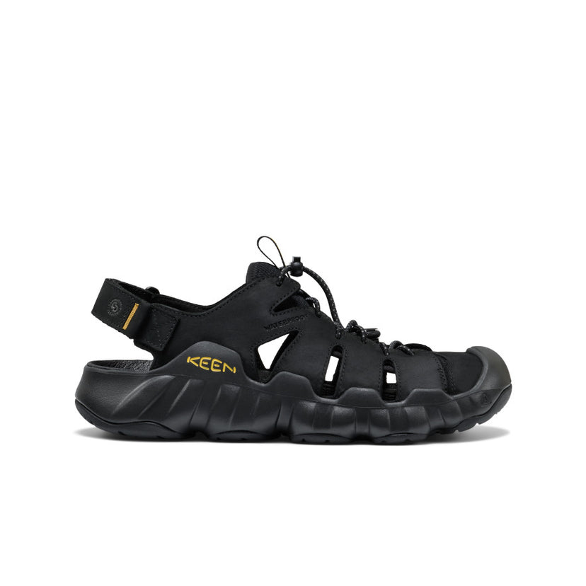 Men's Hyperport Fisherman Leather Sandal  |  Black/Keen Yellow