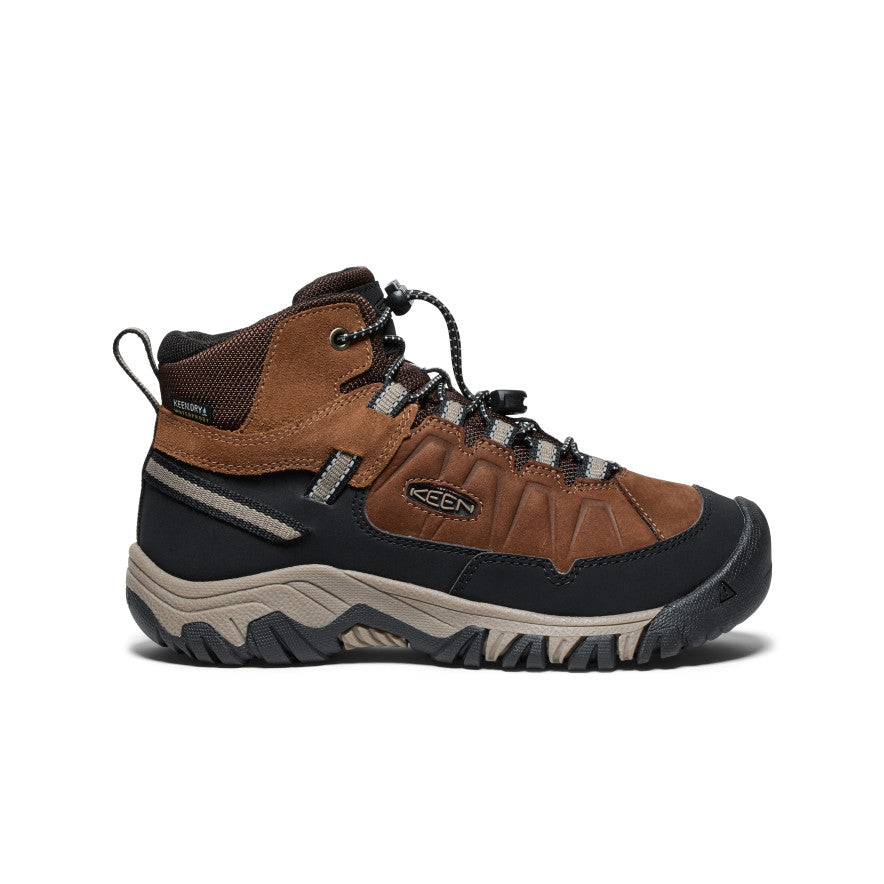 Big Kids' Targhee IV Waterproof Hiking Boot Bison/Brindle KEEN