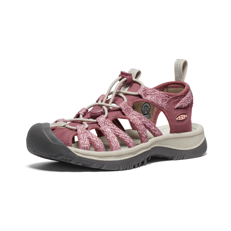 KEEN WHISPER サンダル Women's Whisper Rose Brown/Peach Parfait Closed Toe Sandal | KEEN