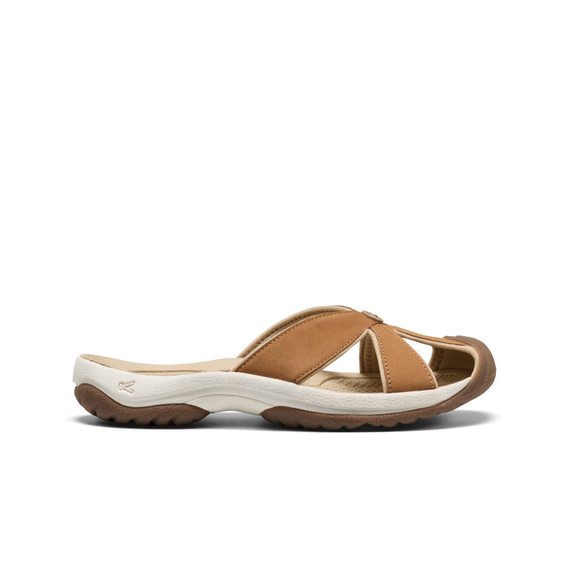 Women's Bali Leather Slide Sandal  |  Chipmunk/Birch