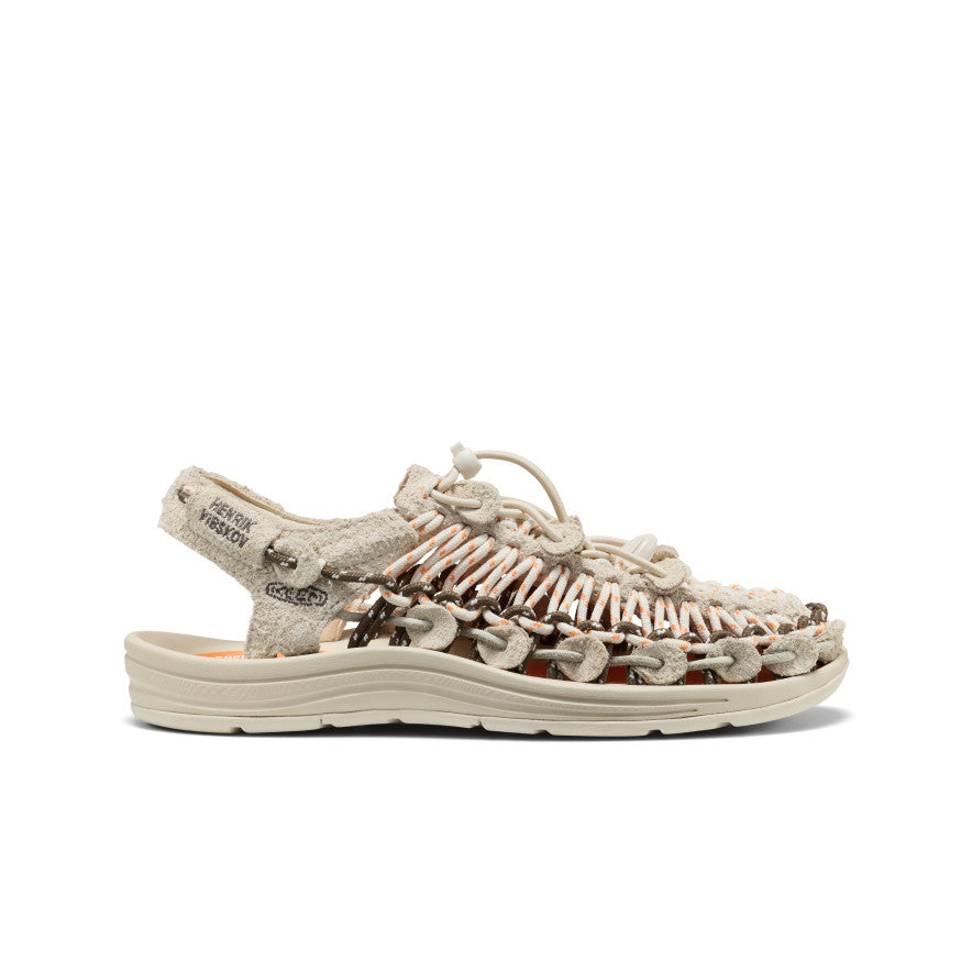 KEEN All Gender UNEEK Leather Henrik Vibskov Sneaker | Tangerine Cream - 3.5 / Regular