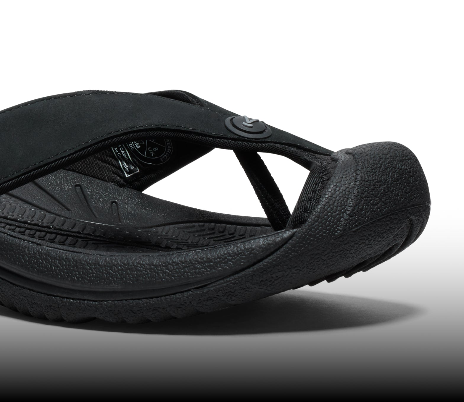 Men's Waimea Black/Black Leather Flip-Flop | KEEN | KEEN Footwear