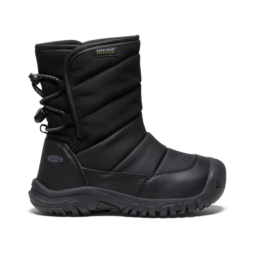 Little Kids' Puffrider Waterproof Black Boot Black/Steel Grey