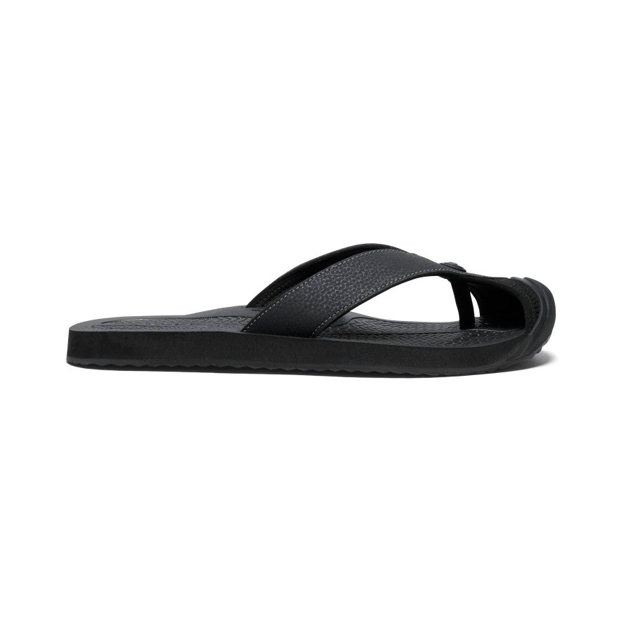 BARBADOS Black Leather Wide-Strap Men\'s Flip Flops made in Italy 8M Cobian Java Leather & Fabric Sandals Flip Flops Men main image 4