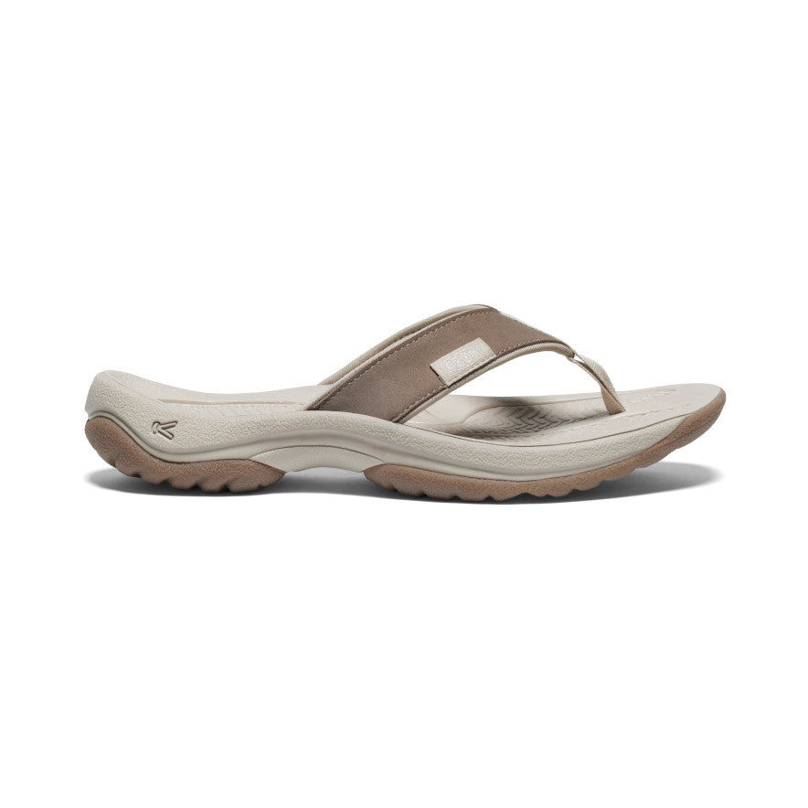 Women's Kona Flip Brindle/Silver Birch Leather Flip-Flop KEEN