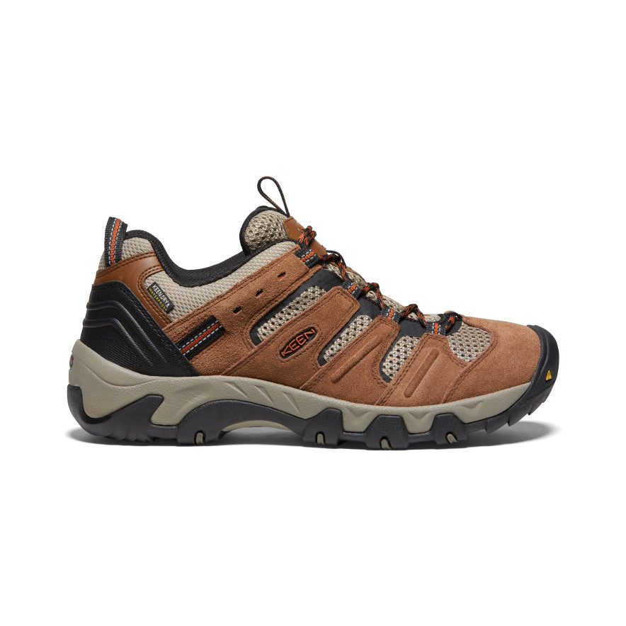 Men's Headout Waterproof Brown Leather Hiking Shoe Bison/Fossil
