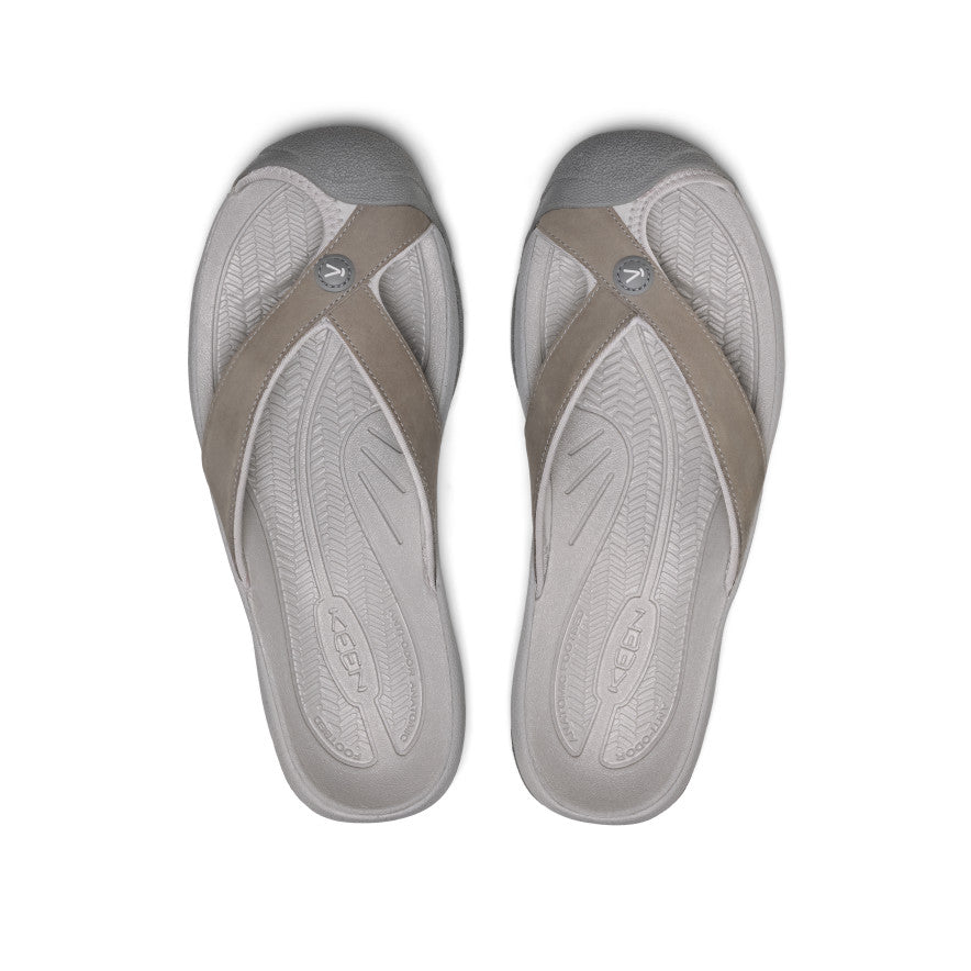 Men's Waimea Leather Flip-Flop | Monochrome/Steel Grey | KEEN