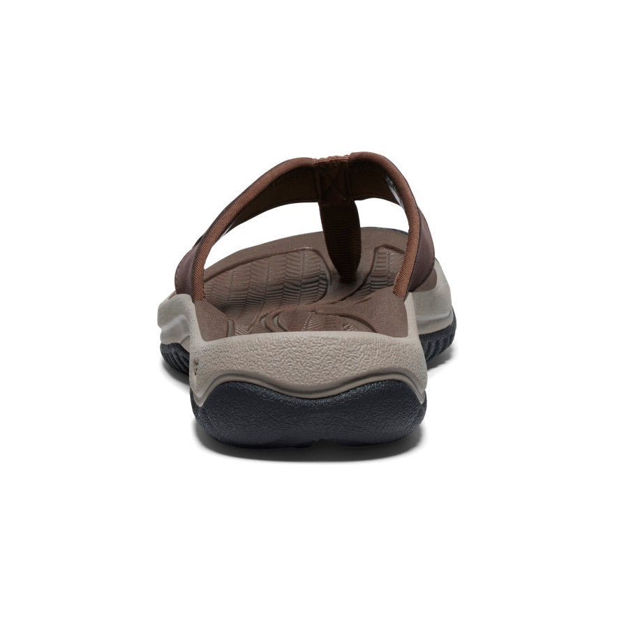 Men's Kona Flip Java/Dark Earth Leather Flip-Flop | KEEN | KEEN