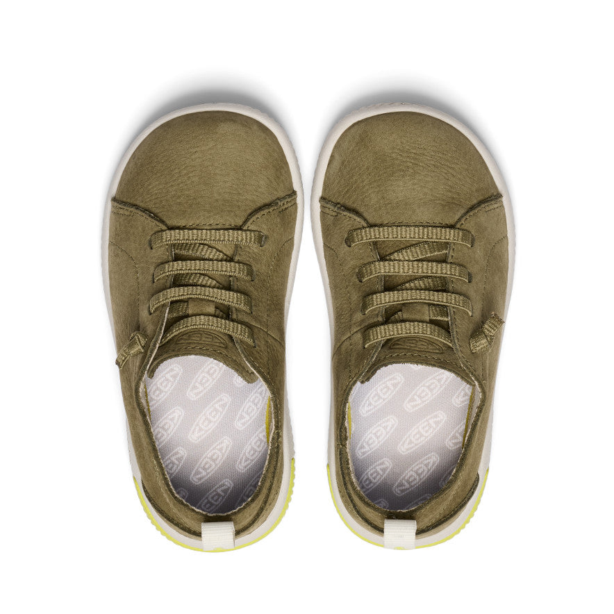 Little Kids' KNX Leather Sneaker | Martini Olive/Evening Primrose