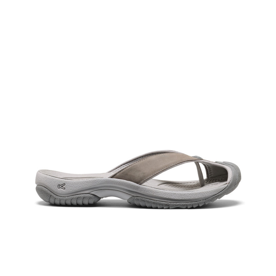 27cm KEEN × STABRIDGE WAIMEA TG Men's Waimea Leather Flip-Flop | Monochrome/Steel Grey | KEEN