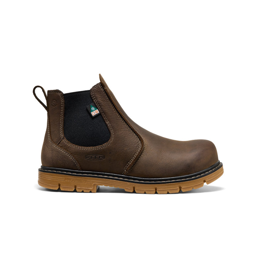 Men's CSA San Jose Chelsea 90° Heel Boot (Carbon-Fiber Toe)  |  Cascade Brown/Gum
