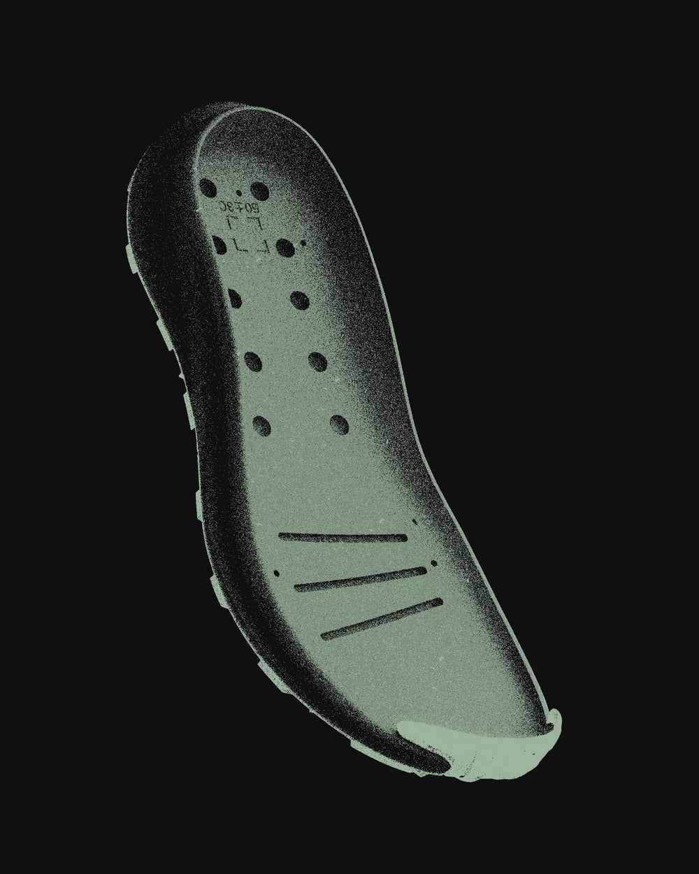Video of shoe sole rotating and growing moss and flowers to demonstrate eco friendly decomposition