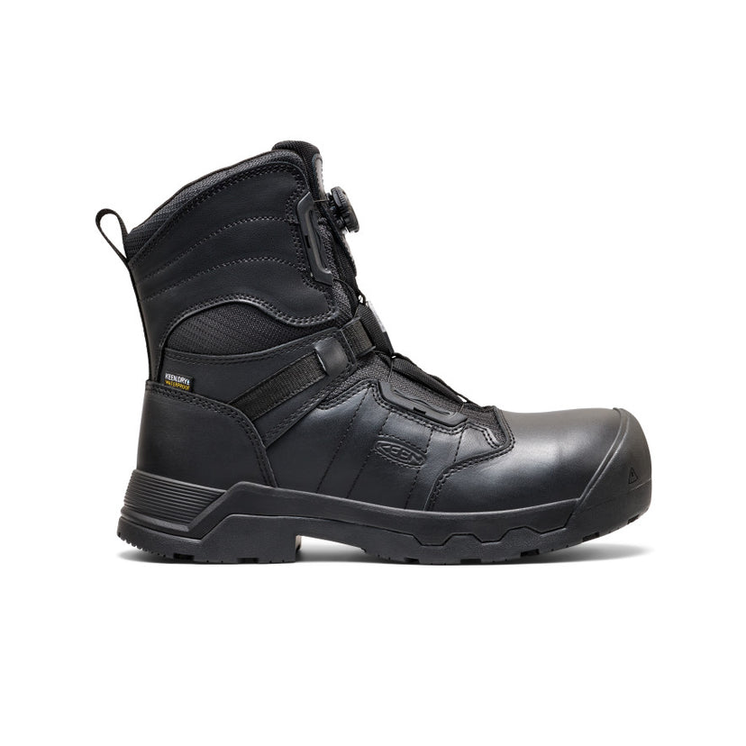 Men's CSA Oshawa+ CF 8" Waterproof Work Boot (Carbon Toe)  |  Black/Black