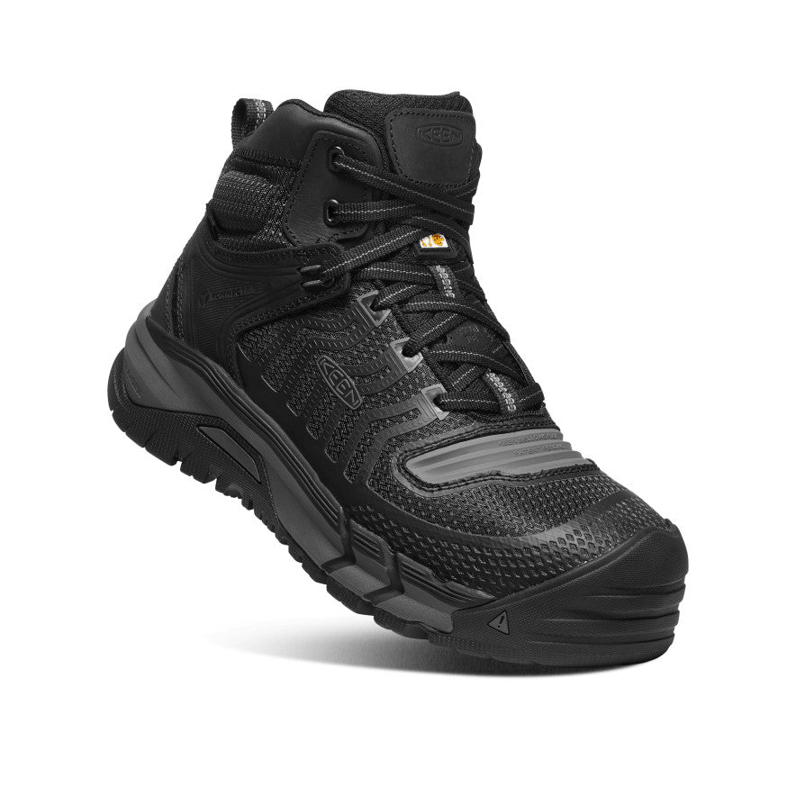 Men's Black Work Boots - CSA Kansas City Mid WP KBF | KEEN