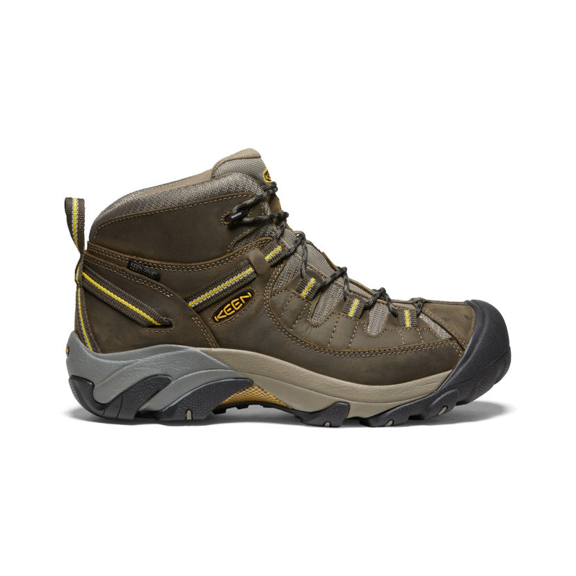 Targhee II Mid Waterproof Hiking Boots Pour Homme  |  Olive Noire/Jaune
