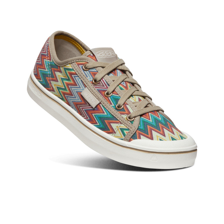 KEEN Women's Elsa 4 Casual Sneaker - Comfortable Canvas Lace-Up With Eco Anti-Odor Technology