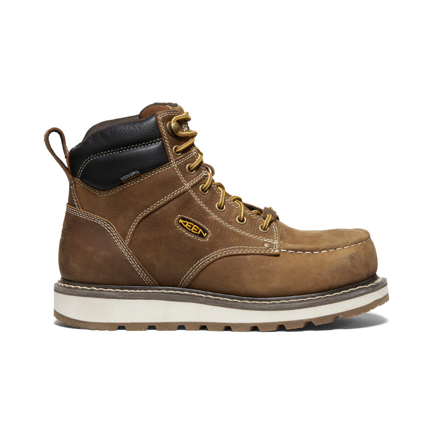 Men s Brown Work Boots CSA Cincinnati 6 WP KEEN Footwear Canada